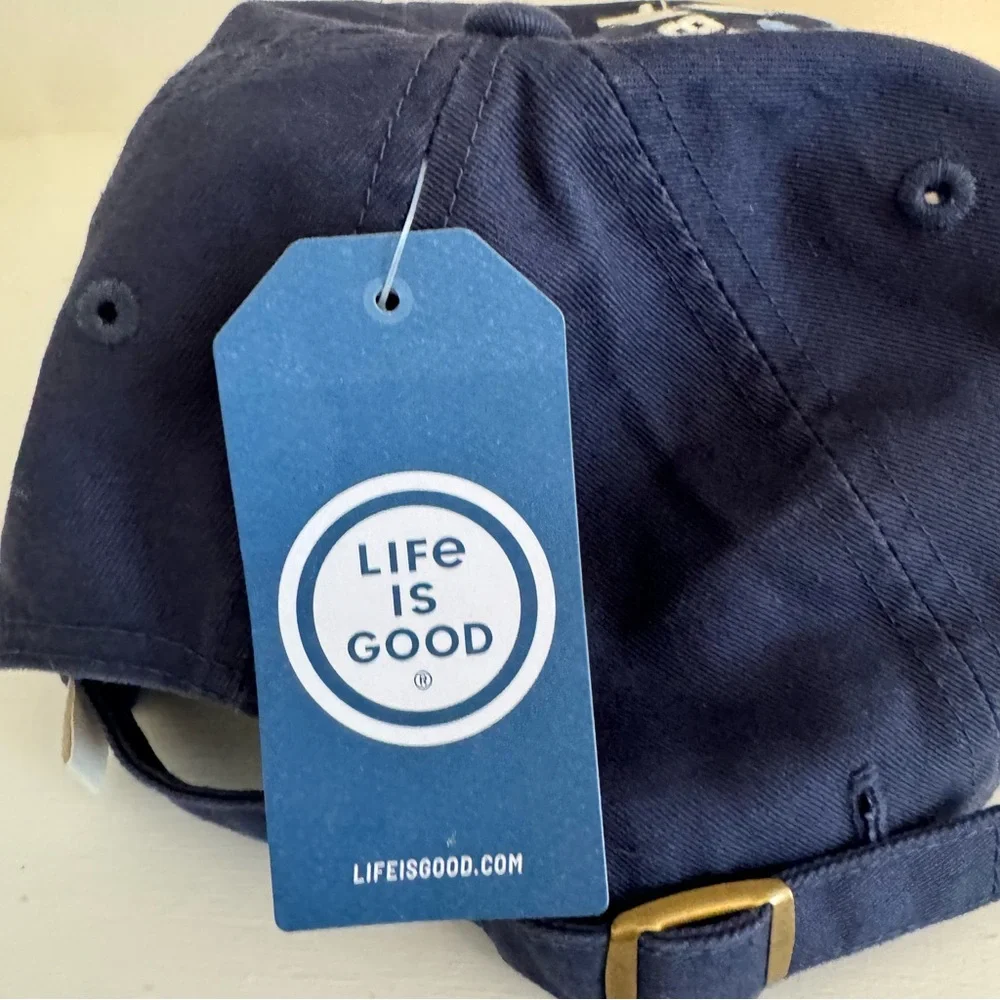 Life is Good Pickleball Wizard Chill Cap Hat One Size Navy Blue
